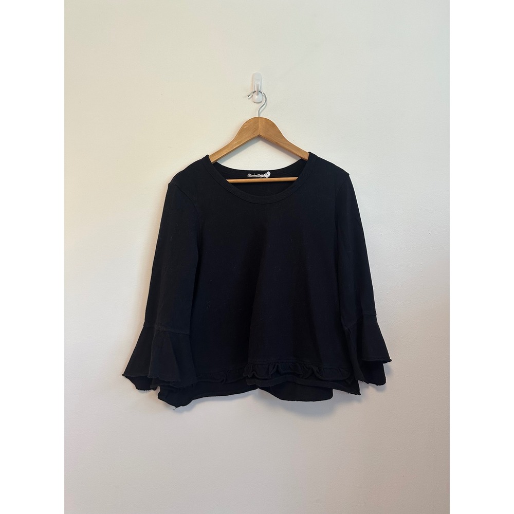 Wilt Bell Sleeve Black Sweatshirt | Size Medium